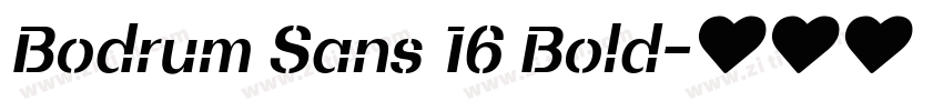 Bodrum Sans 16 Bold字体转换